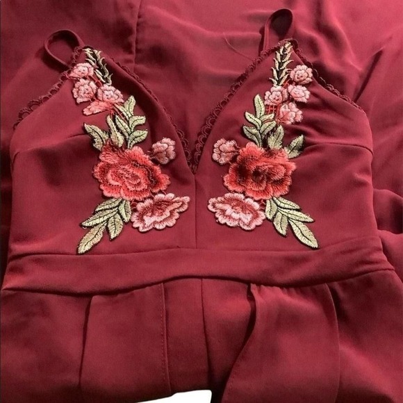 Maxi dress long in the back shorts in the front red side S - Picture 2 of 5